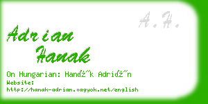 adrian hanak business card